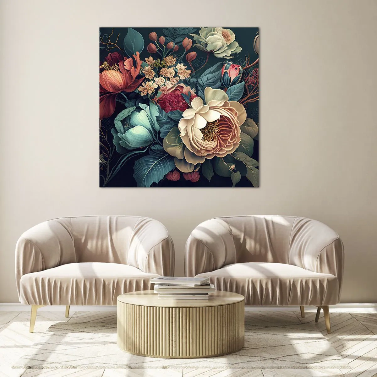 Impression sur verre - Image sur verre - le charme du 19ème siècle - 70x70 cm