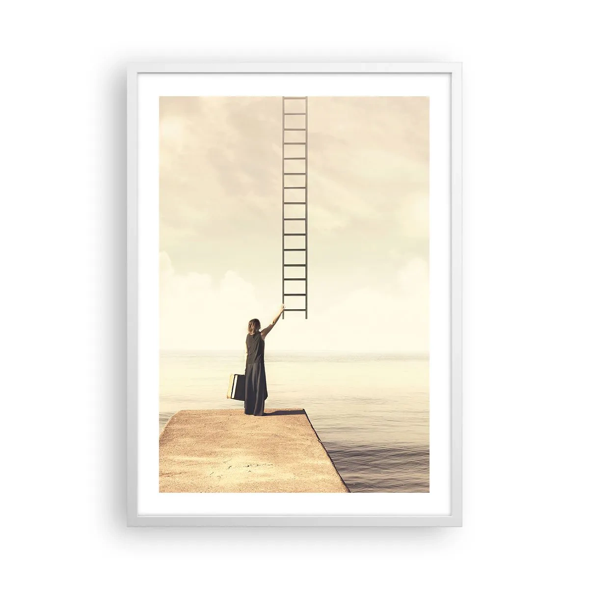 Affiche dans un cadre blanc - Poster - Voyage magique - 50x70 cm