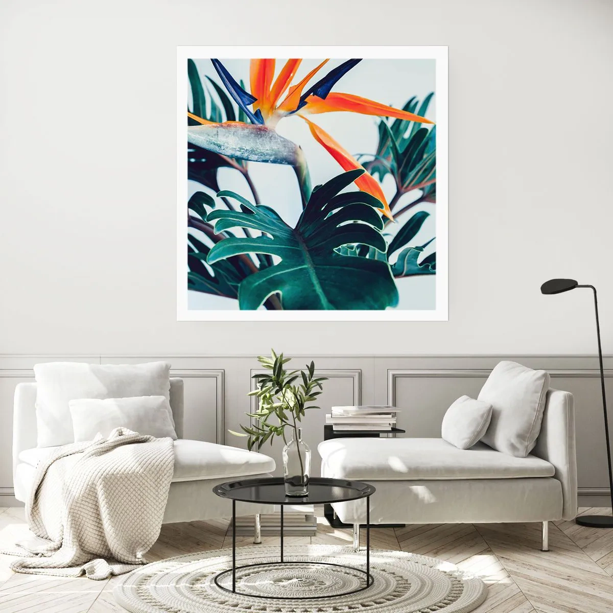 Affiche - Poster - Le buisson oiseaux - 40x40 cm