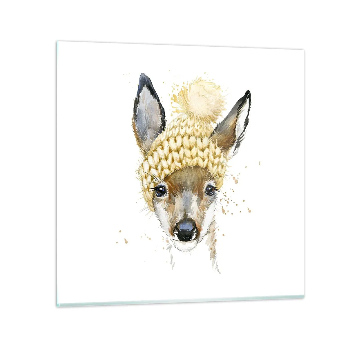 Impression sur verre - Image sur verre - Pour l'hiver dans la forêt enneigée - 60x60 cm