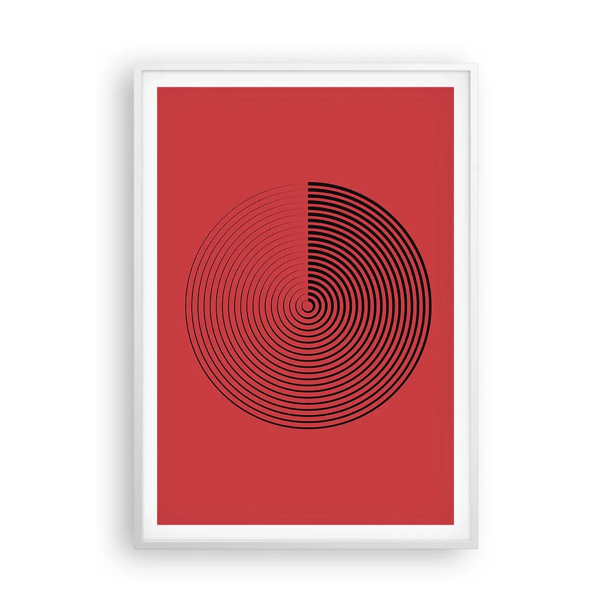 Affiche dans un cadre blanc - Poster - Mouvement circulaire - 70x100 cm