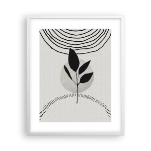 Affiche dans un cadre blanc - Poster - Composition : rituels de la nature - 40x50 cm