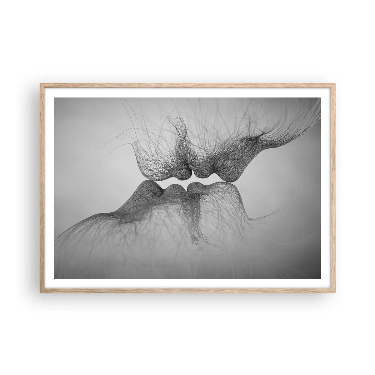 Affiche dans un chêne clair - Poster - La bise du vent - 100x70 cm