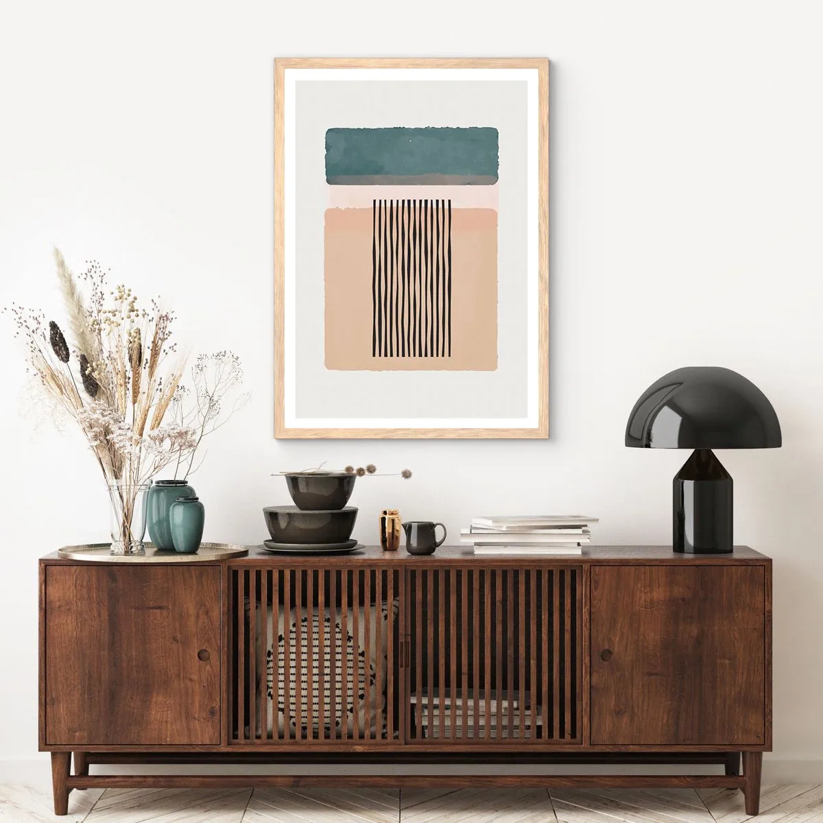 Affiche dans un chêne clair - Poster - Tout est en ordre - 40x50 cm