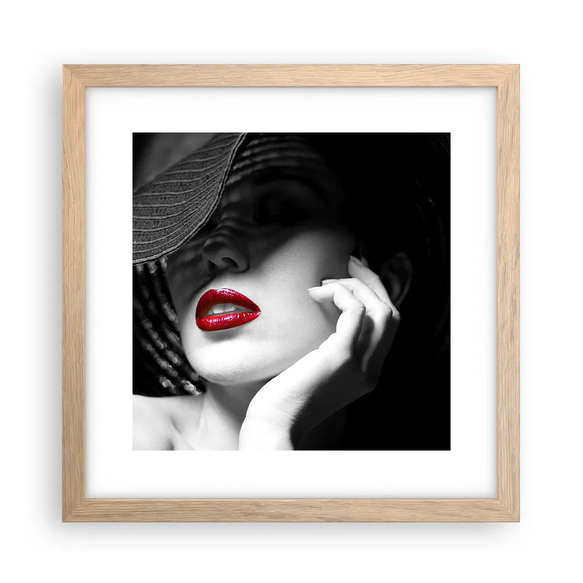 Affiche dans un chêne clair - Poster - Étude écarlate - 30x30 cm