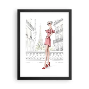 Affiche dans un cadre noir - Poster - Art de la mode - 30x40 cm