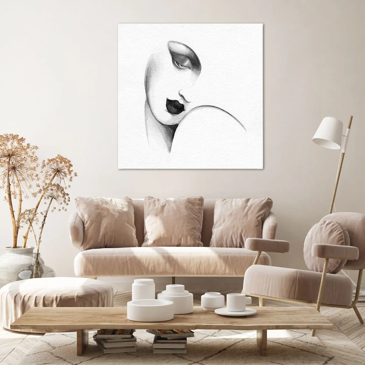 Impression sur toile - Image sur toile - Dans le style de Lempicka - 40x40 cm