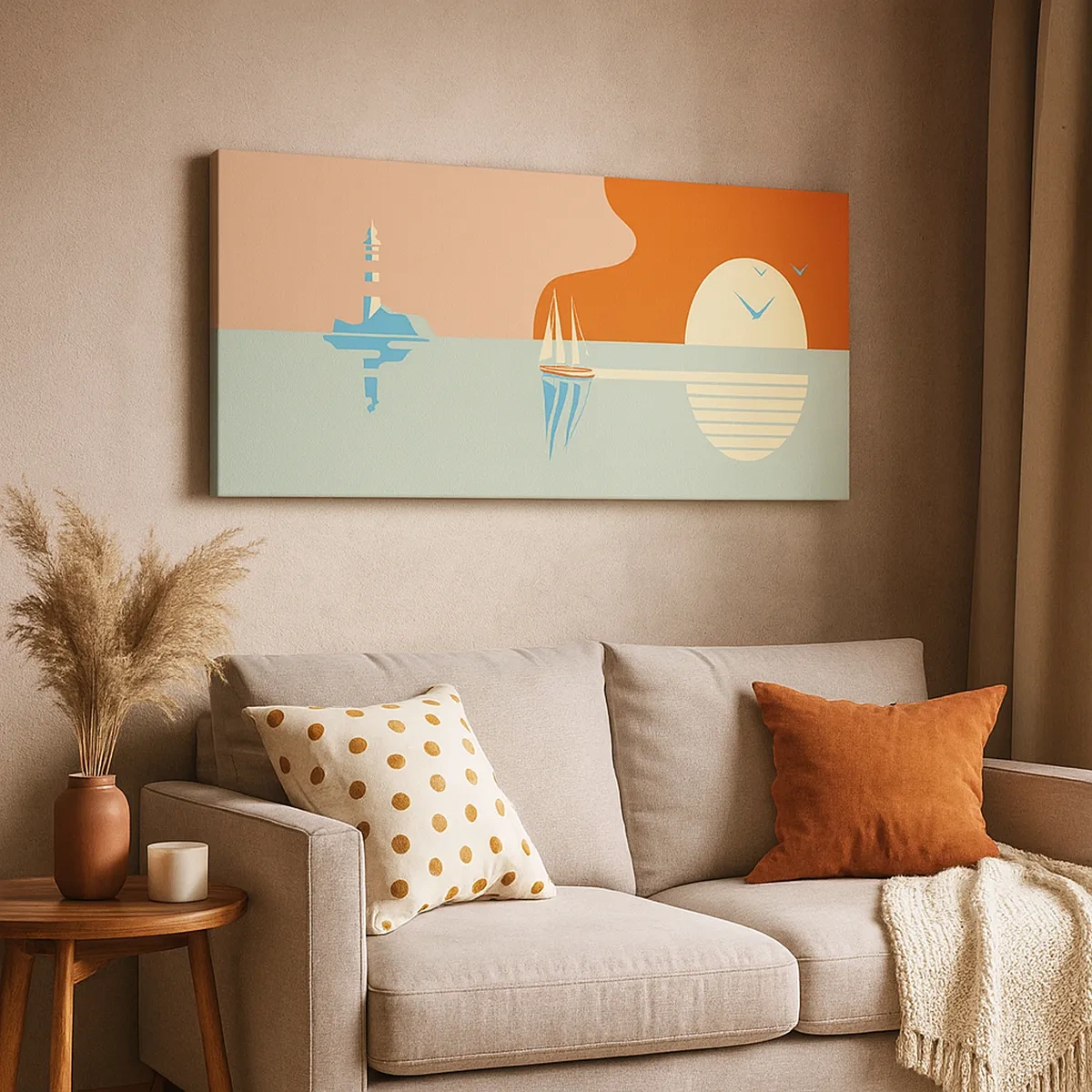 Impression sur toile - Image sur toile - Paysage idéal de la mer - 30x30 cm