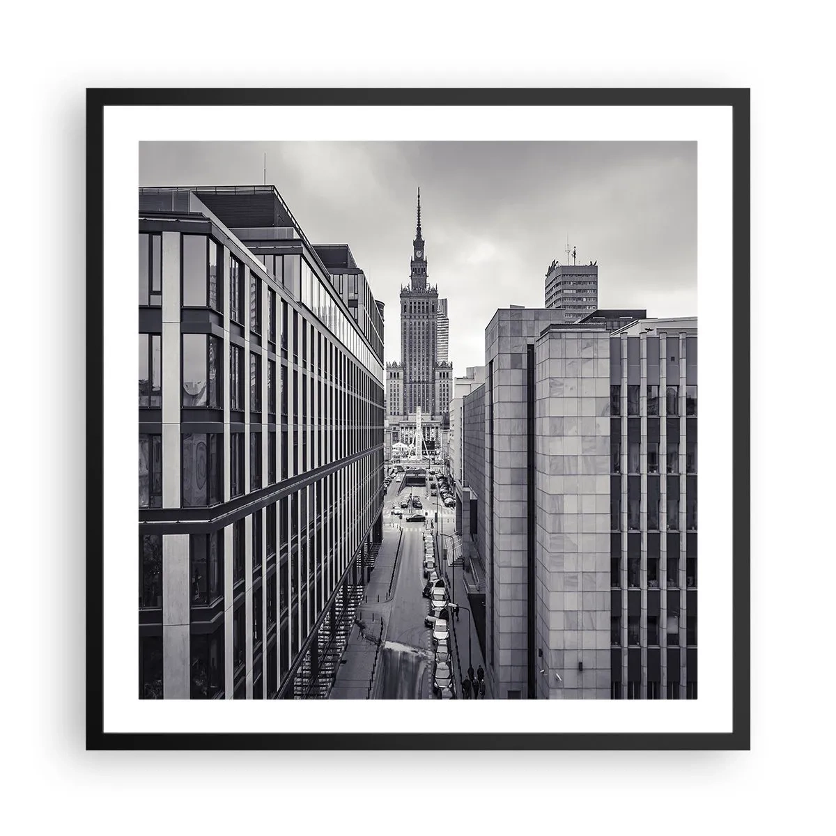 Affiche dans un cadre noir - Poster - Vallée de Varsovie - 60x60 cm