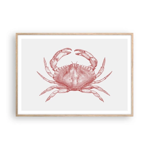 Affiche dans un chêne clair - Poster - Le crabe des crabes - 100x70 cm