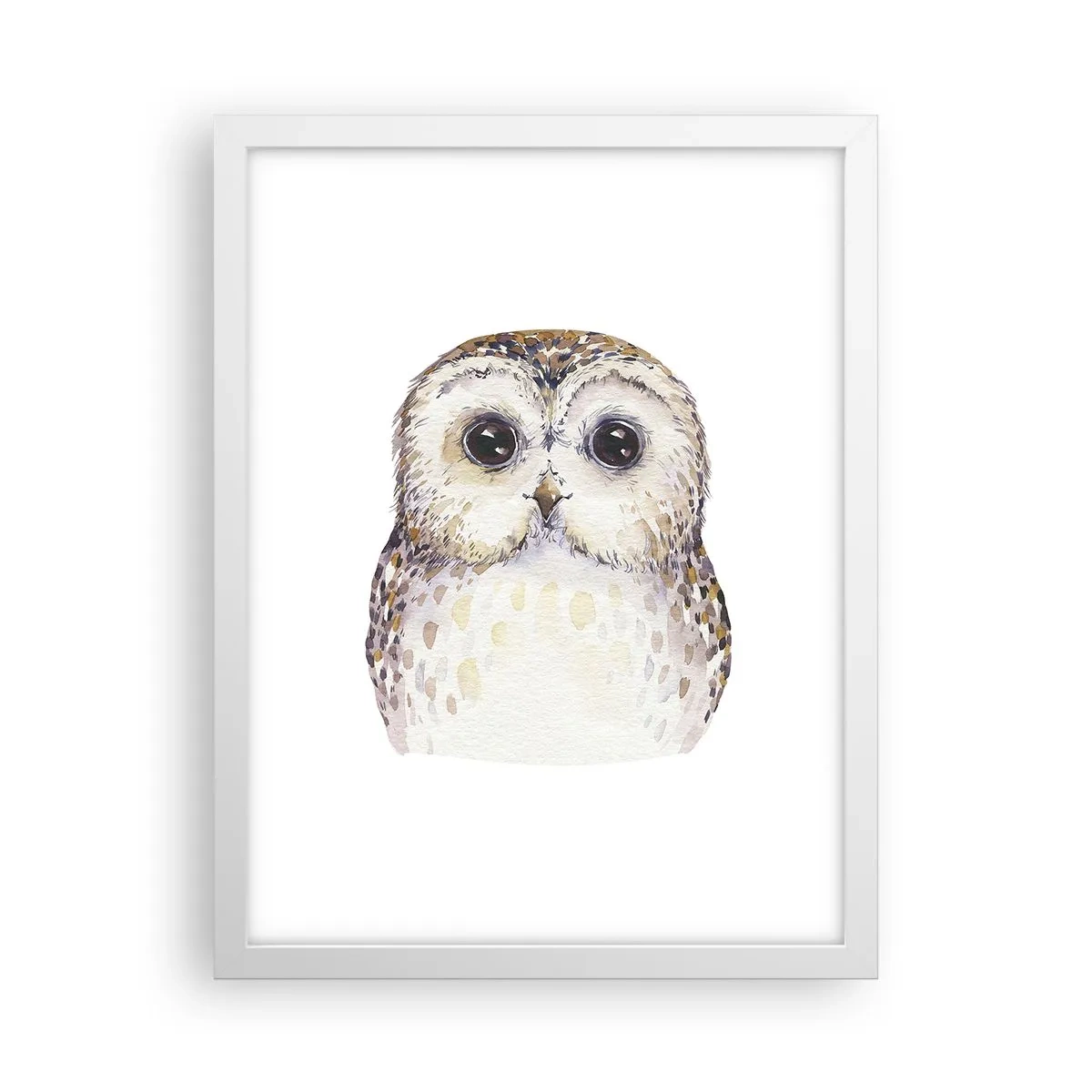 Affiche dans un cadre blanc - Poster - Regarde-moi dans les yeux - 30x40 cm