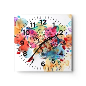 Horloge murale - Pendule murale - La belle et la Bête - 40x40 cm