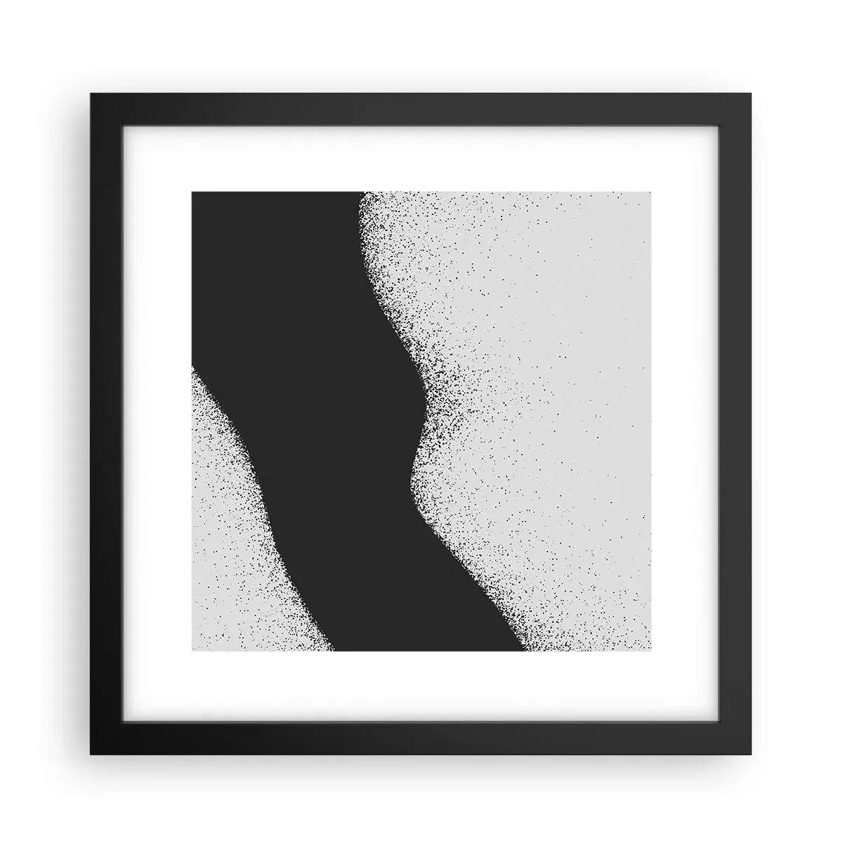 Affiche dans un cadre noir - Poster - Équilibre fluide - 30x30 cm