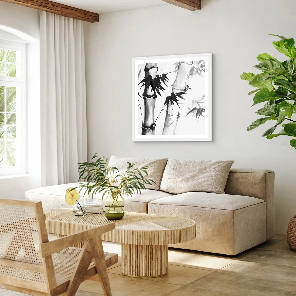 Affiche dans un cadre blanc - Poster - Gros plan sur l'orient - 60x60 cm