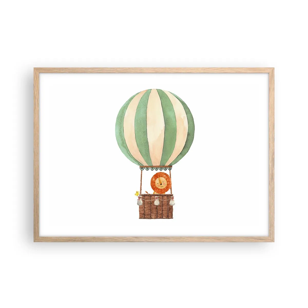 Affiche dans un chêne clair - Poster - Les voyages de Léon - 70x50 cm