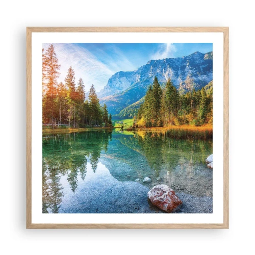Affiche dans un chêne clair - Poster - Douceur automnale - 60x60 cm