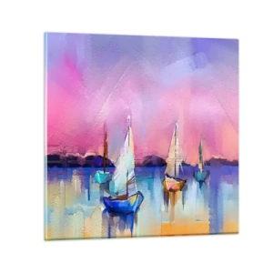 Impression sur verre - Image sur verre - Direction: les eaux larges - 50x50 cm