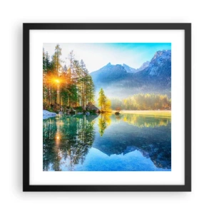 Affiche dans un cadre noir - Poster - Majesté et douceur - 40x40 cm