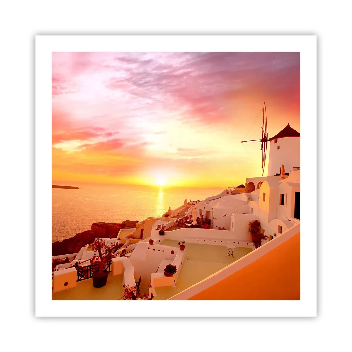 Affiche - Poster - Fondre en blanc et or - 60x60 cm