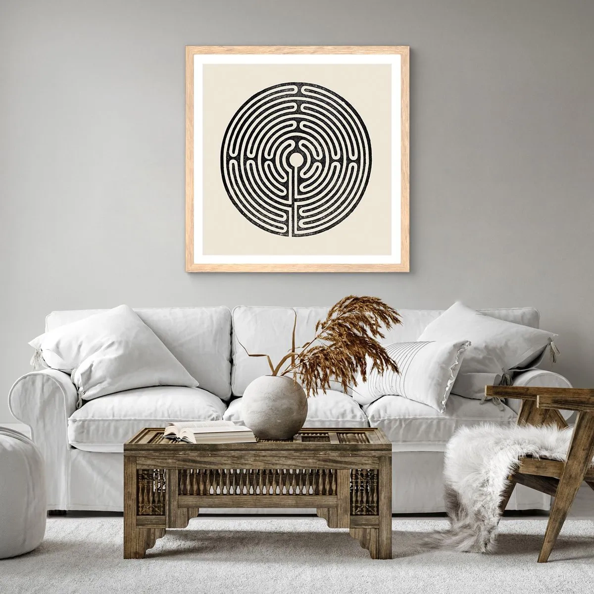 Affiche dans un chêne clair - Poster - Ordre mystérieux - 30x30 cm