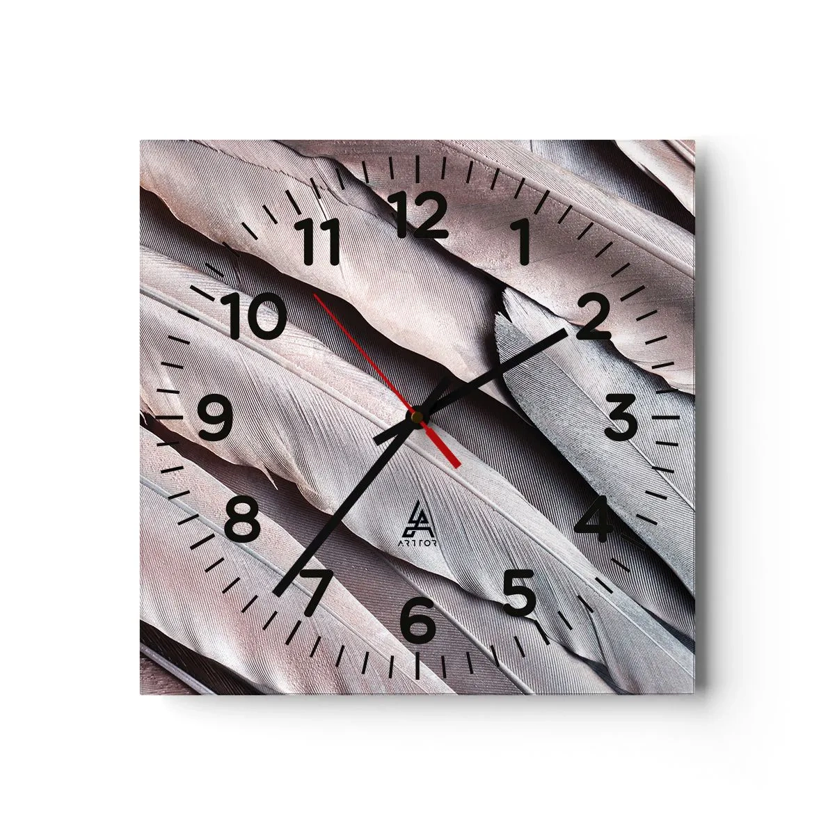Horloge murale - Pendule murale - En argent rose - 40x40 cm