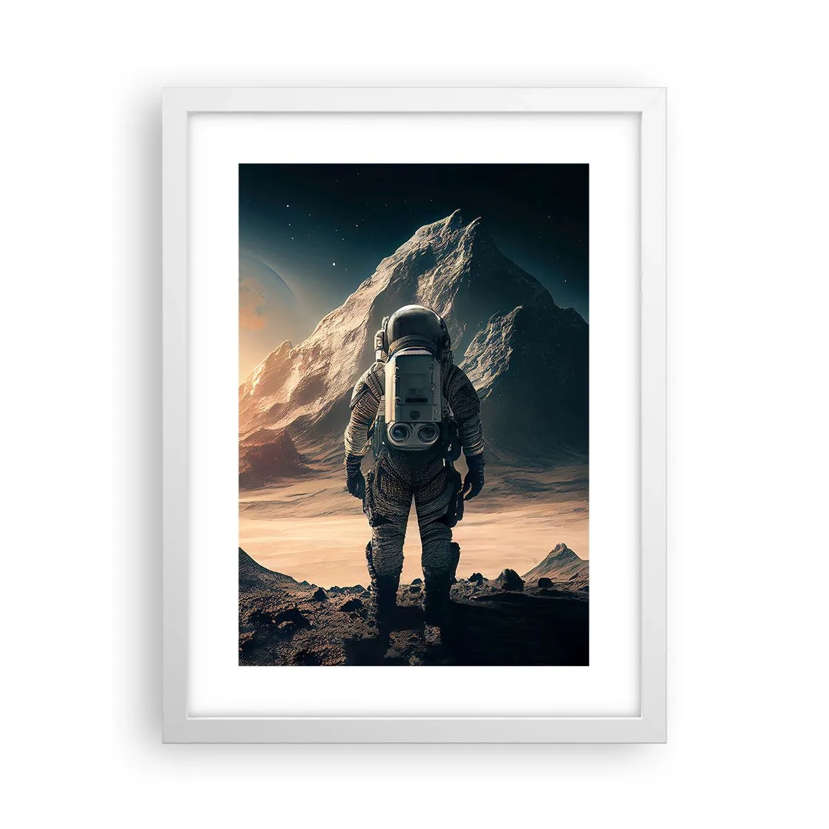 Affiche dans un cadre blanc - Poster - Nouveau défi - 30x40 cm