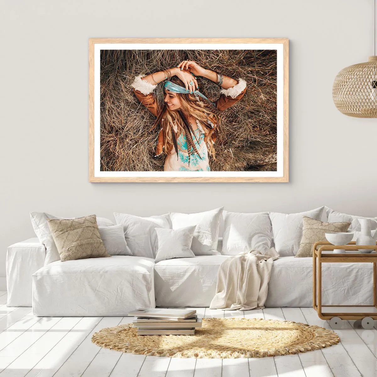 Affiche dans un chêne clair - Poster - En route vers les années d'amour - 91x61 cm