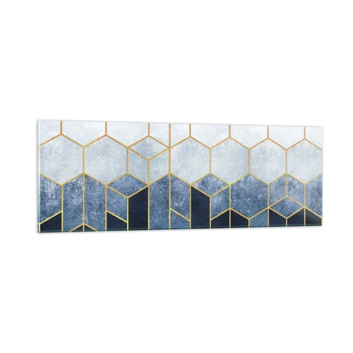 Impression sur verre - Image sur verre - Composition en rythme syncopé - 90x30 cm