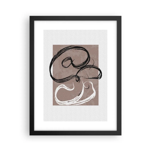 Affiche dans un cadre noir - Poster - Composition – la recherche de la plénitude - 30x40 cm
