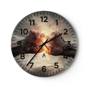 Horloge murale - Pendule murale - Lève-toi pour le combat - 30x30 cm