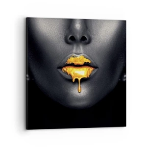 Impression sur toile - Image sur toile - Bouche d'or - 70x70 cm
