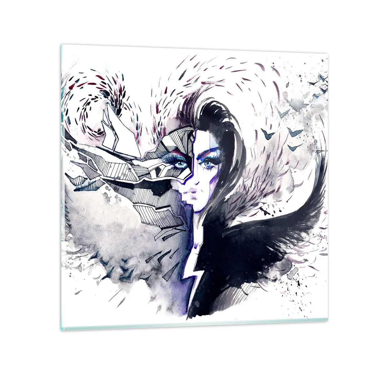 Impression sur verre - Image sur verre - Démoniaque et belle - 70x70 cm