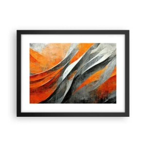 Affiche dans un cadre noir - Poster - Chaleur et froid - 40x30 cm