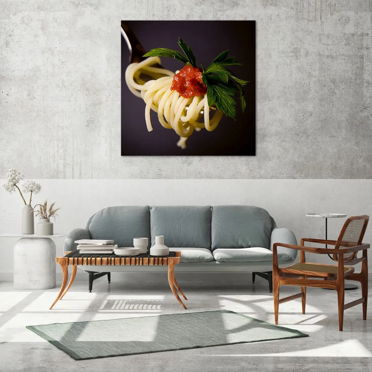 Impression sur verre - Image sur verre - Une bouchée savoureuse - 70x70 cm