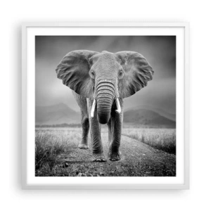 Affiche dans un cadre blanc - Poster - Les hôtes vous saluent - 60x60 cm