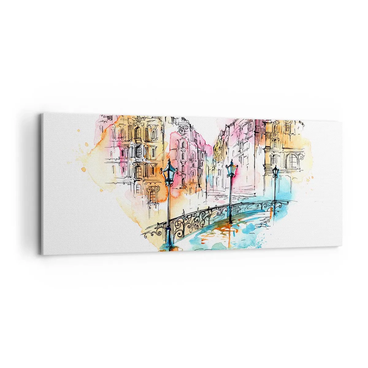 Impression sur toile - Image sur toile - Le coeur de la ville - 100x40 cm