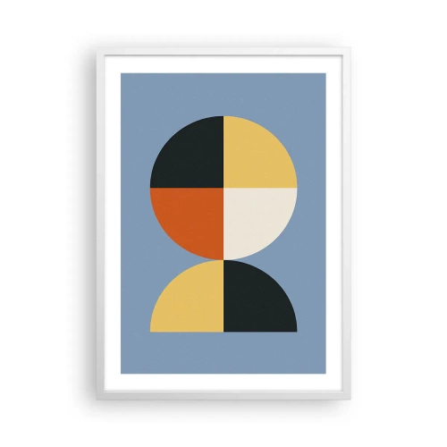 Affiche dans un cadre blanc - Poster - Regarde et compte - 50x70 cm