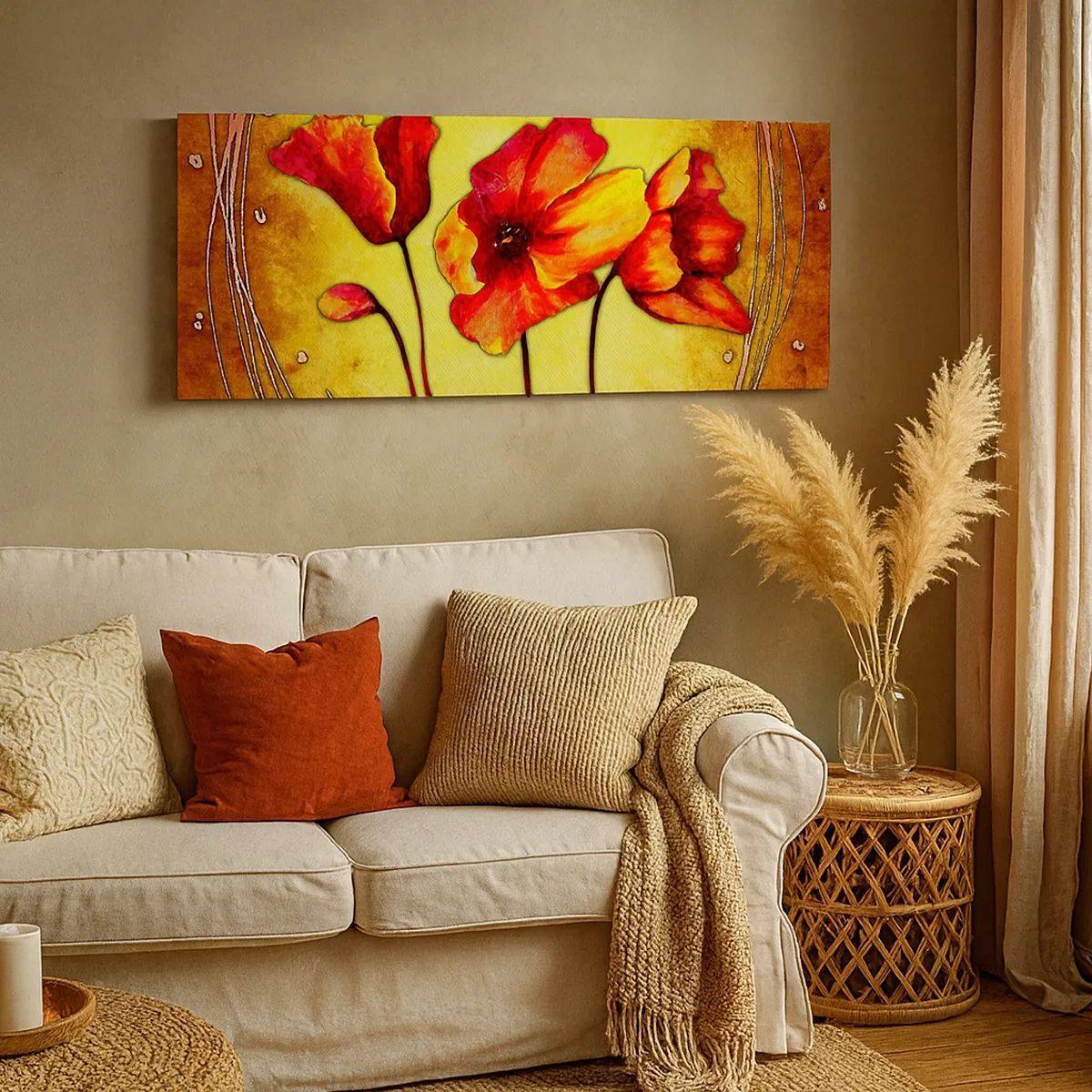 Impression sur toile - Image sur toile - Dans la décoration Art Nouveau - 30x30 cm