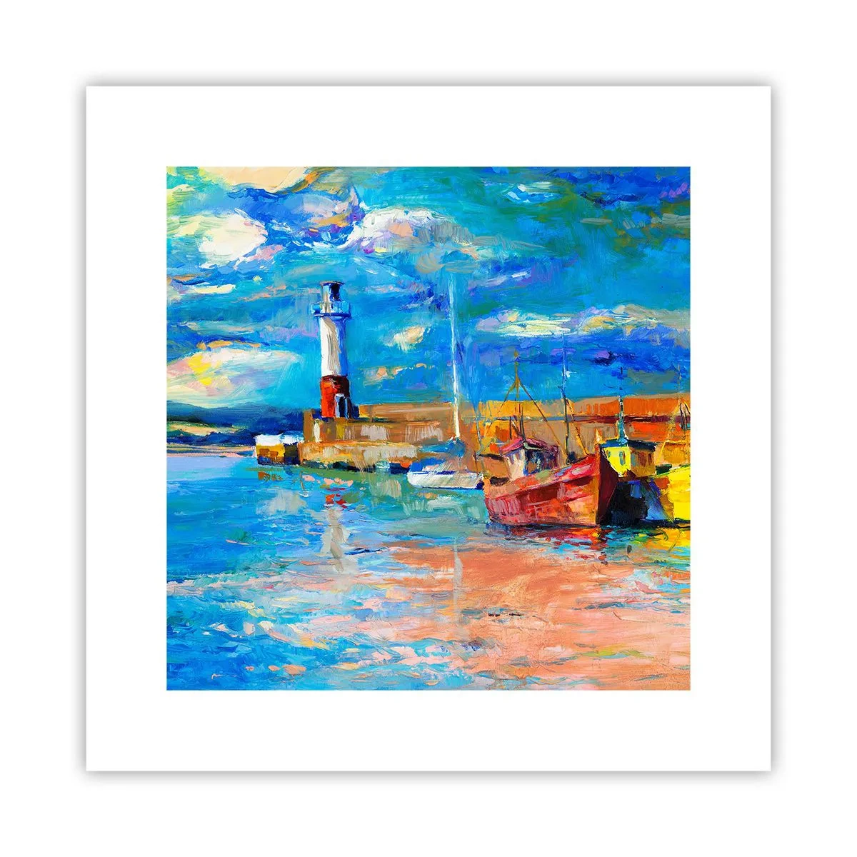 Affiche - Poster - Un après-midi dans la baie arc-en-ciel - 30x30 cm