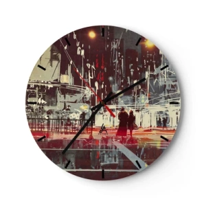Horloge murale - Pendule murale - Une grande traversée de ville - 40x40 cm