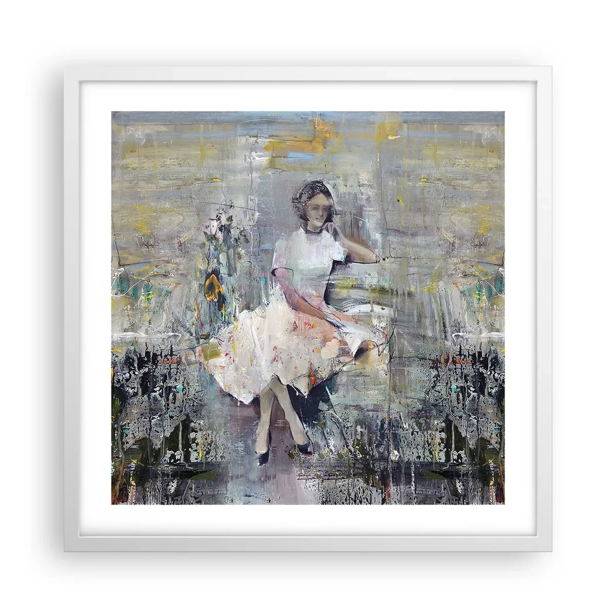 Affiche dans un cadre blanc - Poster - Classique et moderne - 50x50 cm