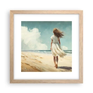 Affiche dans un chêne clair - Poster - Pour rencontrer le soleil et le vent - 30x30 cm