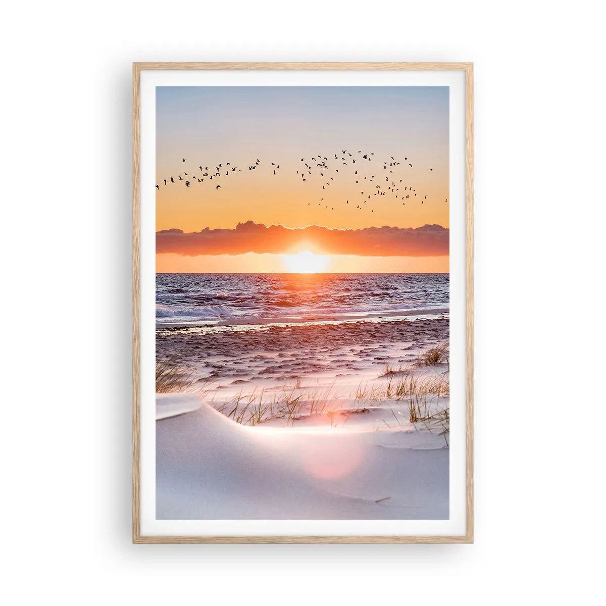 Affiche dans un chêne clair - Poster - Paysage horizontal - 70x100 cm