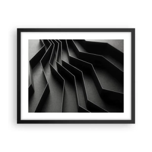 Affiche dans un cadre noir - Poster - Ordre spatial - 50x40 cm