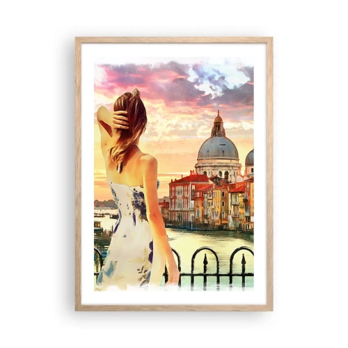 Affiche dans un chêne clair - Poster - Pour une aventure c'est uniquement dans ... - 50x70 cm