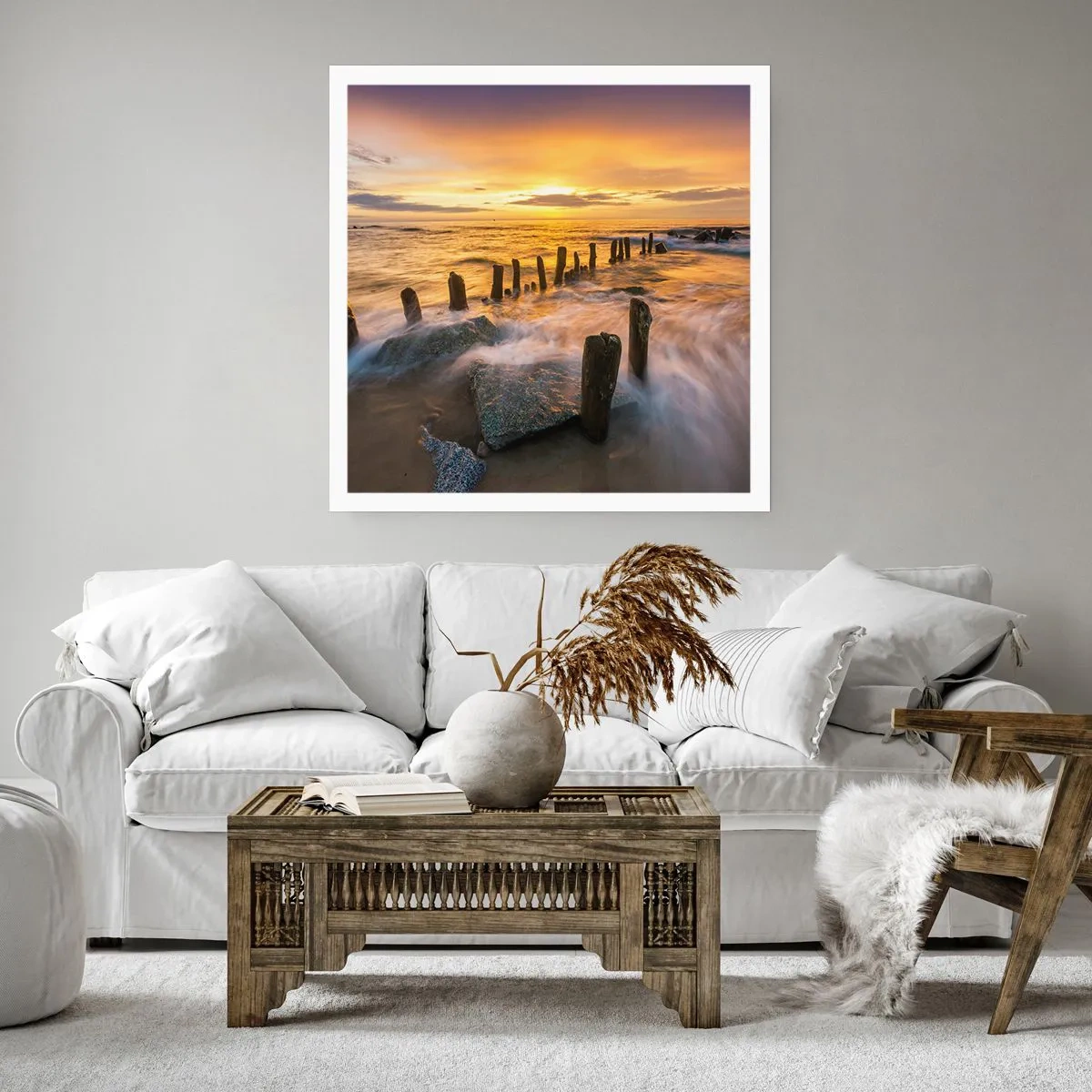 Affiche - Poster - La beauté brute de la mer Baltique - 40x40 cm