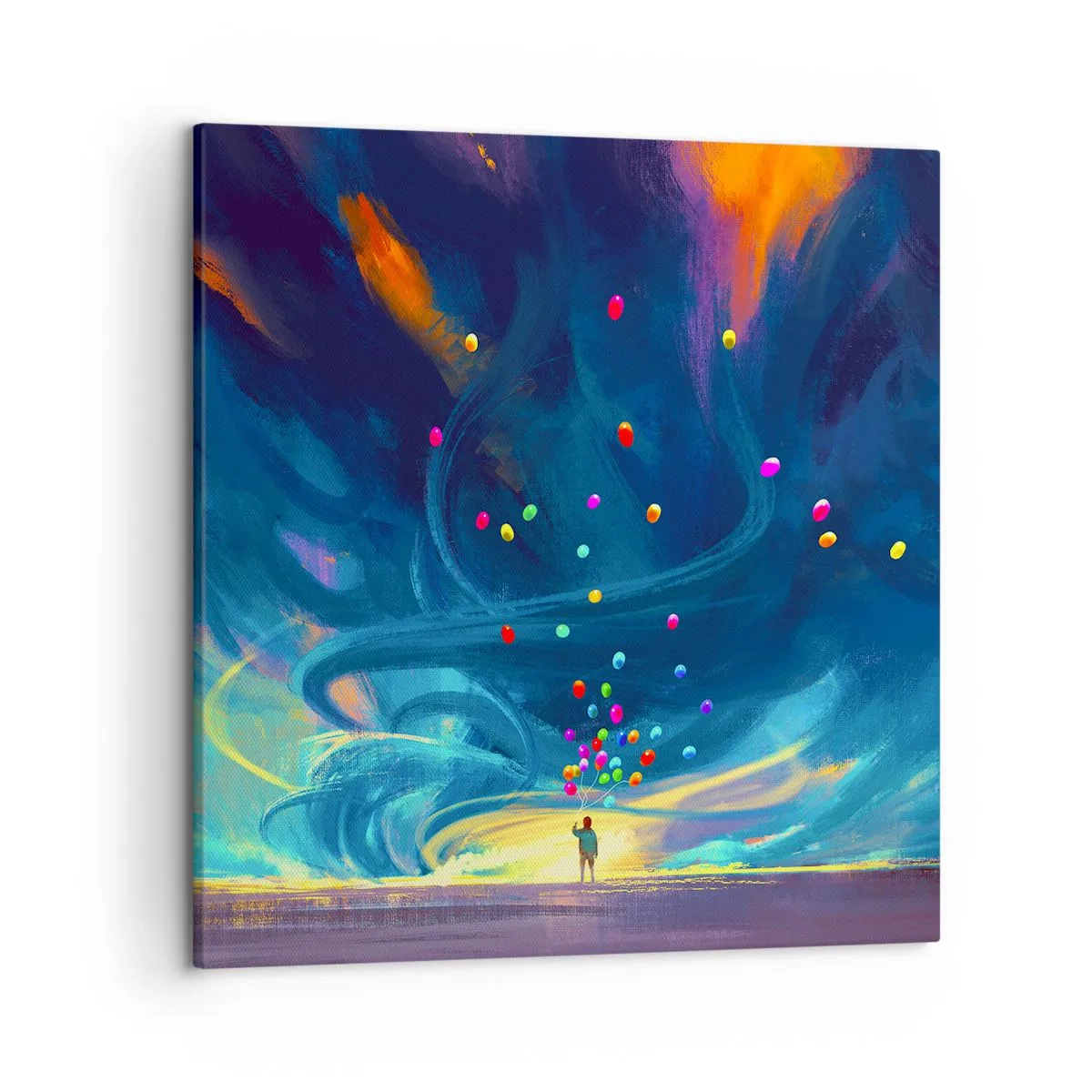 Impression sur toile - Image sur toile - Au vent bleu ciel - 50x50 cm