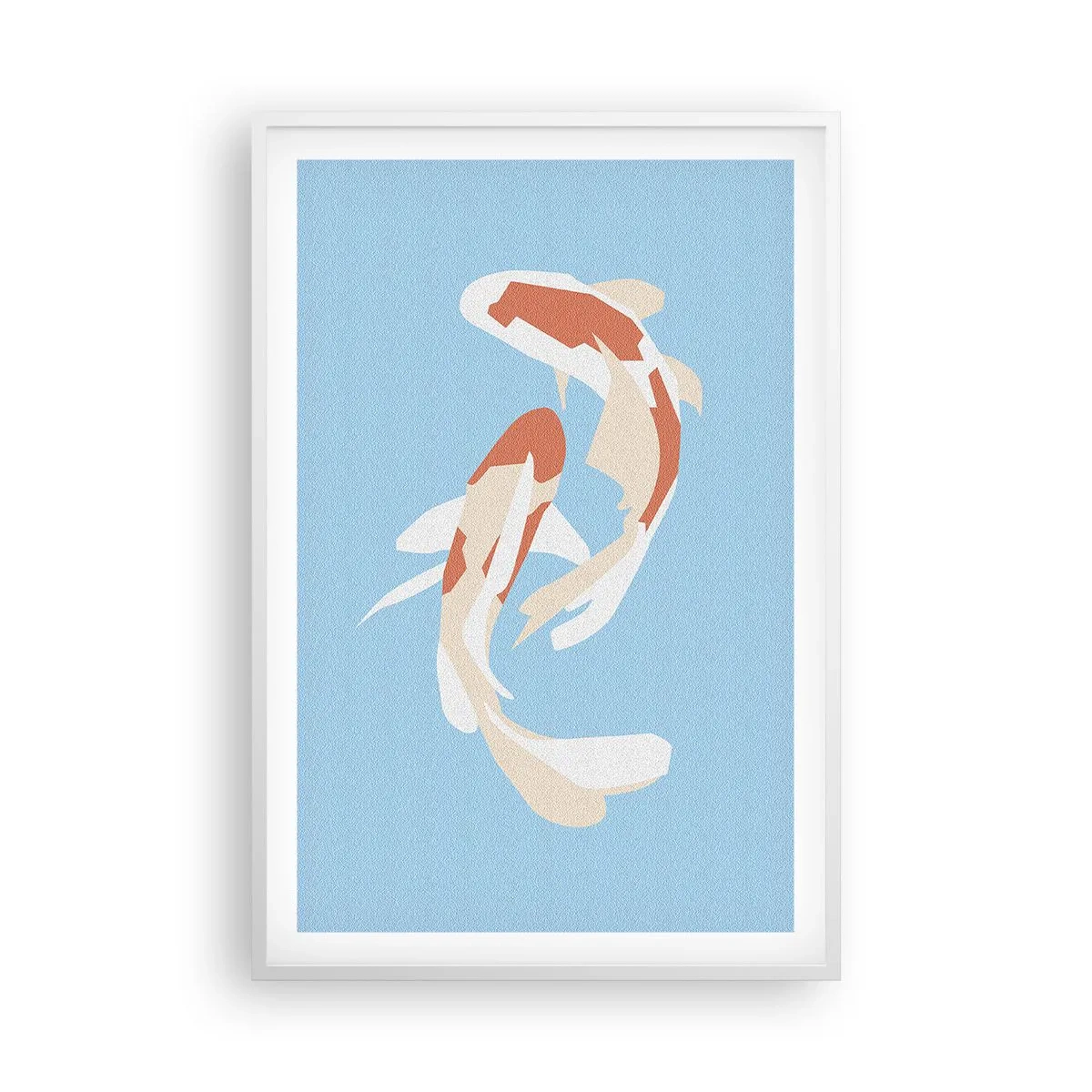 Affiche dans un cadre blanc - Poster - Natation synchronisée spontanée - 61x91 cm