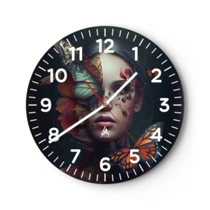 Horloge murale - Pendule murale - Une merveilleuse métamorphose - 40x40 cm
