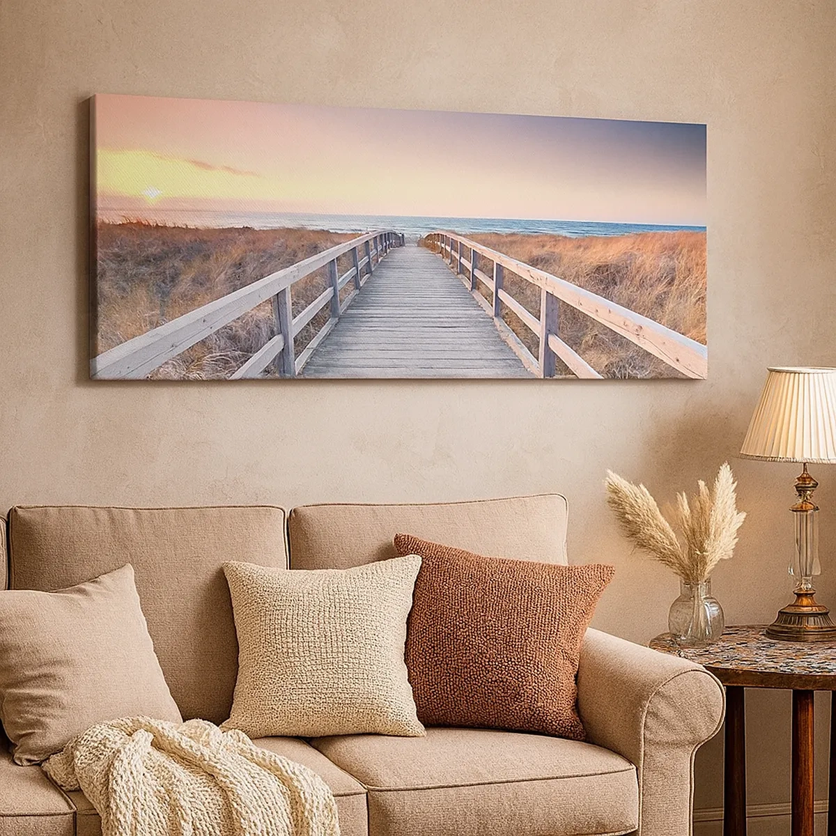 Impression sur toile - Image sur toile - Aurore baltique du soir - 30x30 cm